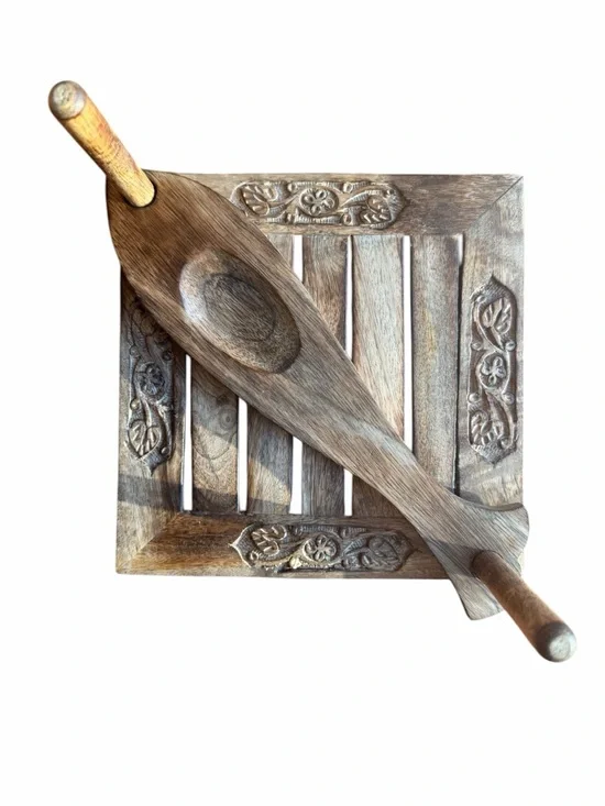 Carved Wooden Napkin Holder Fish Design 8x8 – Rustic Kitchen Organizer - Picture 2 of 6